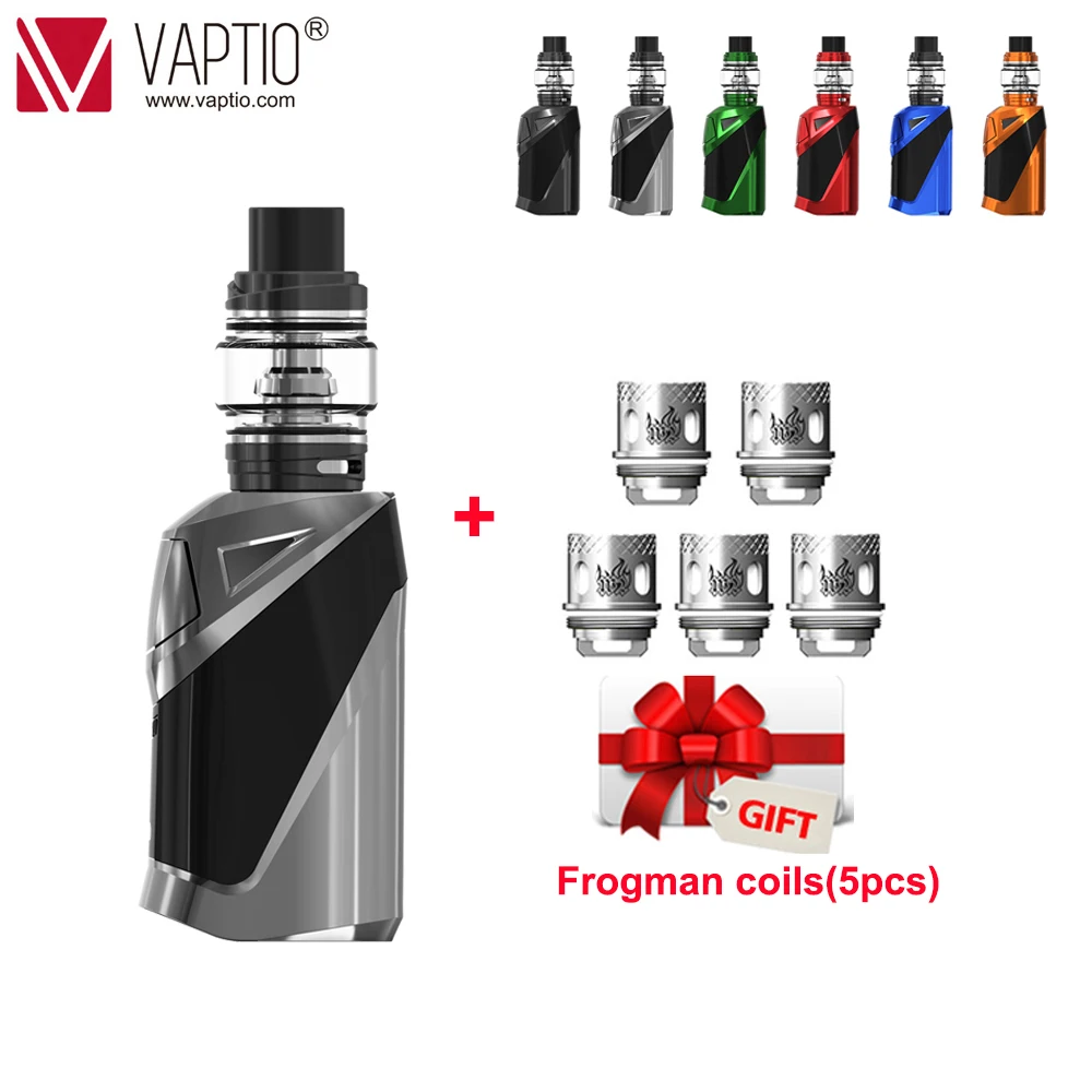 

SHIP FROM RU!! 2600mah box mod Vaptio Ironclad 50W E Cigarette Kit vape with 6.0ml tank Atomizer vaporizer 510 Thread Atomizer