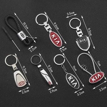 

3D Metal+Braided rope Car Styling Keychain Key Chain Key Rings For Kia Ceed R Rio Soul Decals Sportage R K3 K4 K5 Sorento Cerato