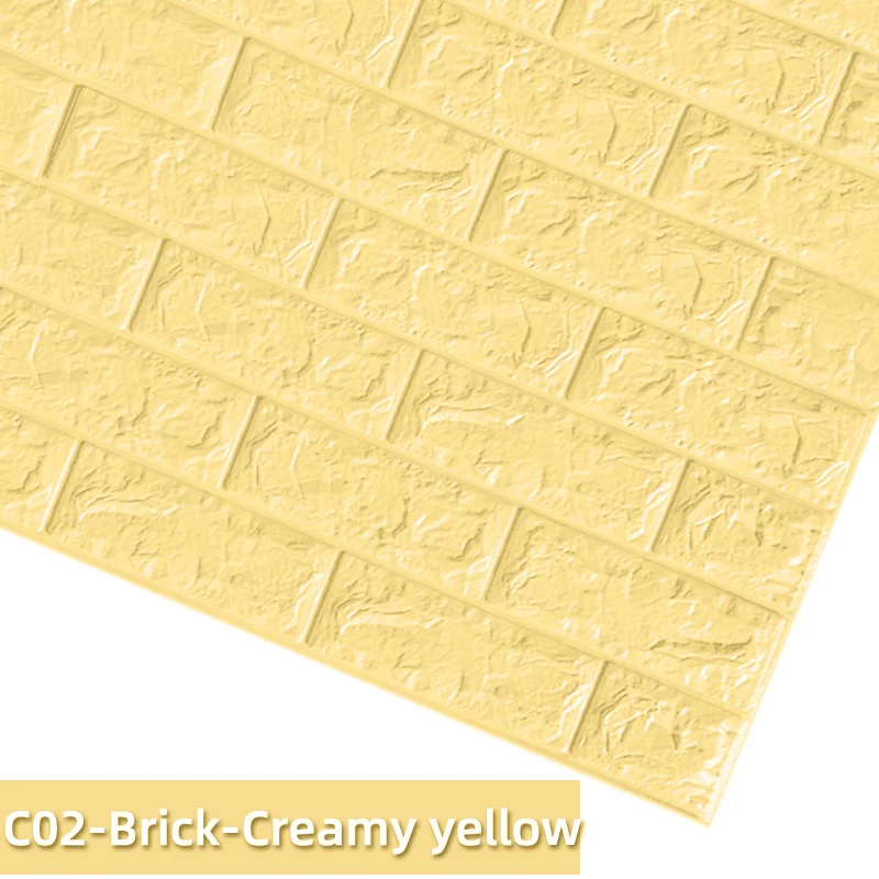 C02-Creamy-yellow Kaguyahime 3D водонепроницаемые обои кирпич DIY самоклеющиеся наклейки s Декор домашний стикер для кухни для детской комнаты мраморные обои - Цвет: C02-Creamy-yellow