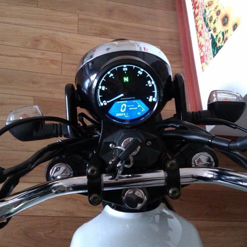HONGPA Motorcycle Meter LED Digital Tachometer Odometer Speedometer Light Indicator Oil Meter Multifunction with Night Vision Dial HONGPA Motorcycle Meter LED Digital Tachometer Odometer Speedometer Light Indicator Oil Meter Multifunction with Night Vision Dial