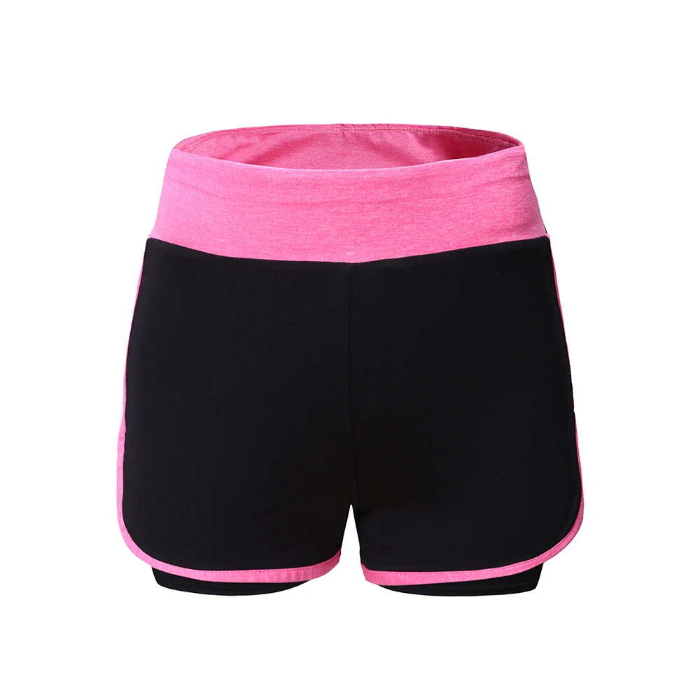 2-в-1 ходовые шорты йоги для женщин тренировок фитнеса стрейч спортивные занятий