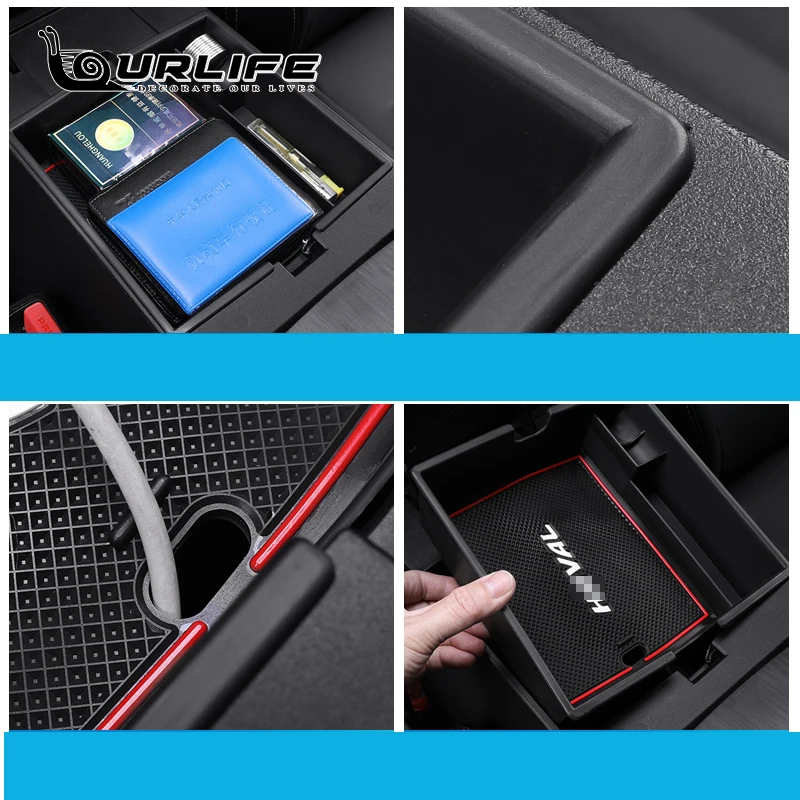 Haval Jolion 2021 2022 2023 2024 ABS 팔걸이 상자 보관함 중앙 보관함 보관함 자동차 액세서리