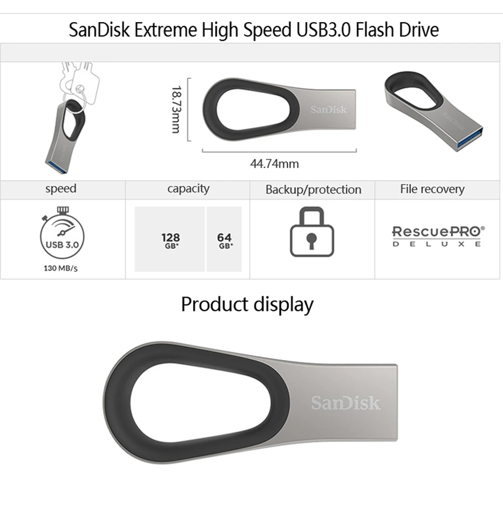 USB 3,0 sandisk металлический флэш-накопитель 128 Гб 64 ГБ USB флэш-накопитель объемом до 130 МБ/с. U диск USB мини-флеш-накопитель CZ93