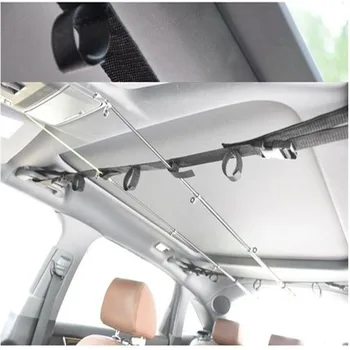 

Fishing Rod Holder Foldable Adjustable Car Bracket With Support Belt Outdoor Interior Kidnapping Fishing Tools Portable