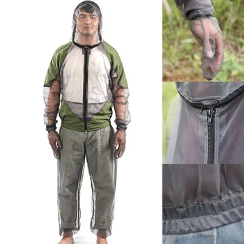 

Newly Men Women Anti Mosquito Clothes Set Tops+Pants+Gloves Suit Breathable Clothing Set for Outdoor