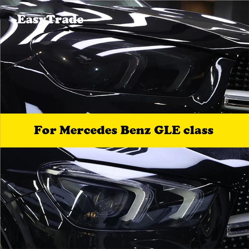 

For Mercedes Benz GLE Class W166 V167 2016 2019 TPU Transparent Black Film Car Headlight Protective Film Anti-scratch Sticker