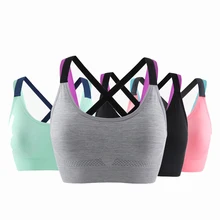 Женский спортивный бюстгальтер для йоги, Женский противоударный сексуальный спортивный бюстгальтер на спине, дышащий спортивный жилет для фитнеса бега зала, топы, спортивная одежда