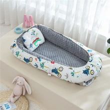 90X50 см моющиеся детские гнезда кровать кроватка Младенческая дорожная кровать подушка Колыбель новорожденная кровать