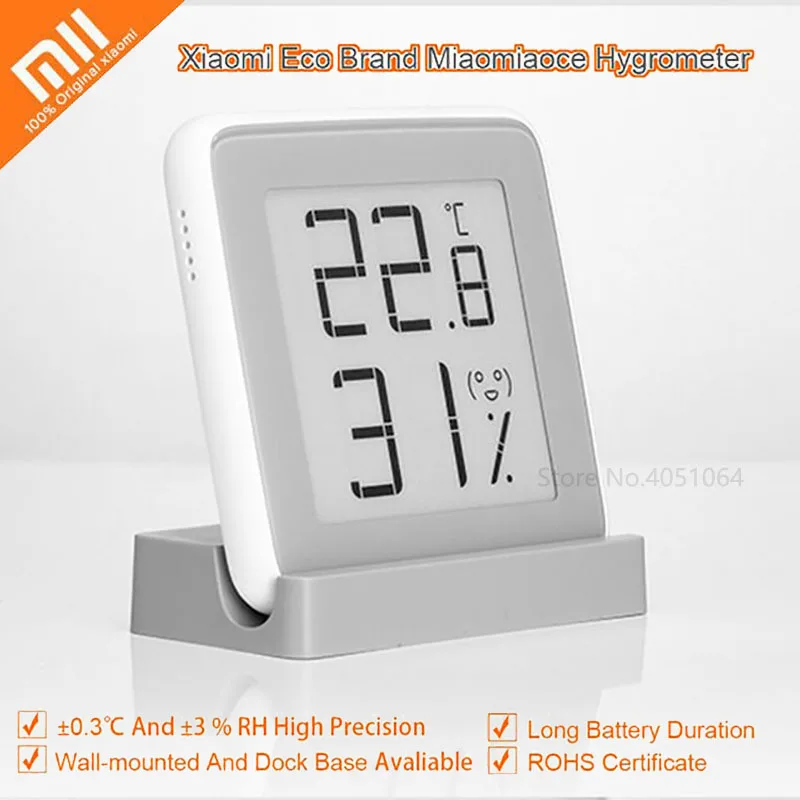 

Xiaomi MiaoMiaoCe E-Link Digital Moisture Meter High-Precision Thermometer Temperature Humidity Sensor LCD Screen Smart Home