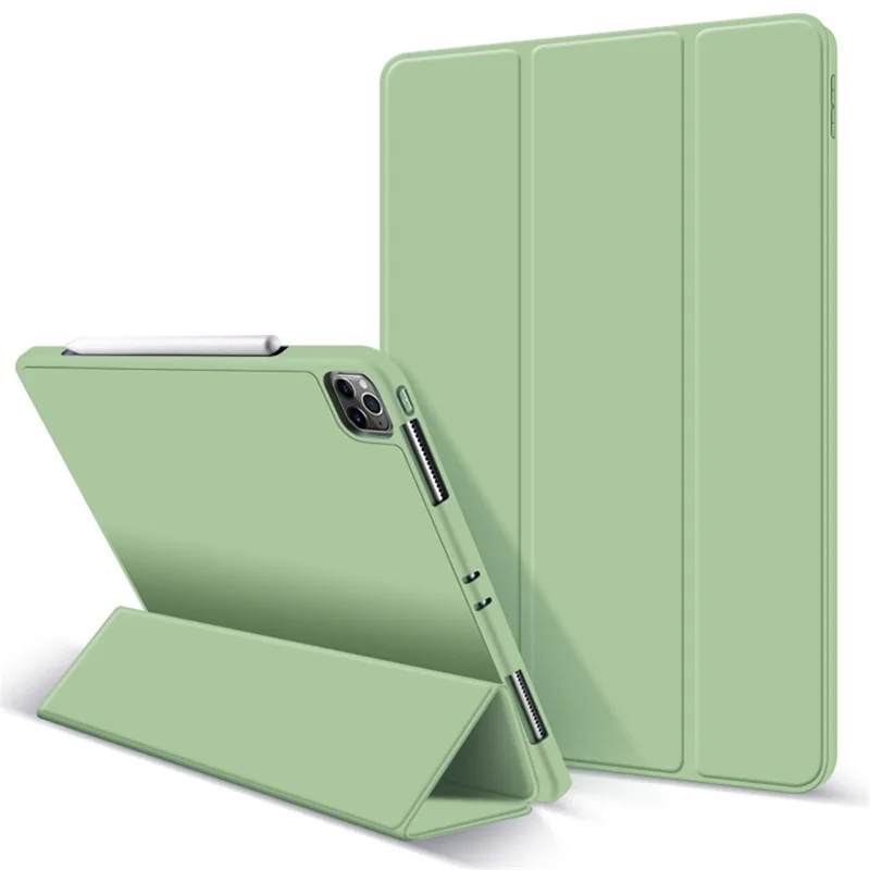 

Case for Funda iPad Pro 11 12.9 2020 Case Silicone Back Smart Stand Cover for iPad Pro 2020 2nd/4th Generation with Pencil Slot