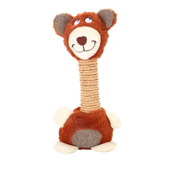 

Pet Interactive Sound Plush Animal Doll Dog Bite-resistant Safe Soft Chew Molar Toy