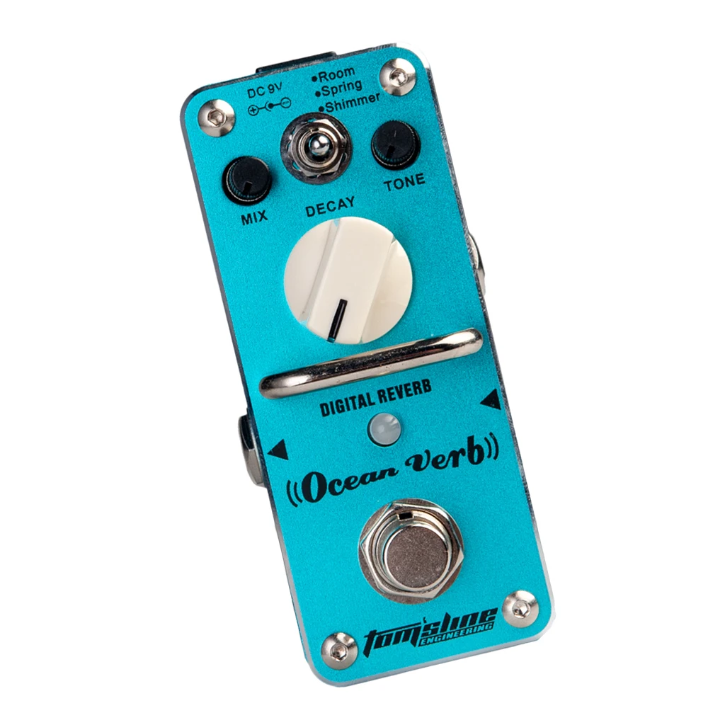 

OCEAN VERB Digital Reverb Effect Pedal Mix Tone Decay Knobs Stage Performing Accessory
