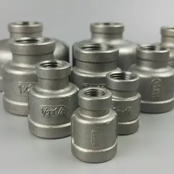 

1/2" to 1/4" Female BSP Internal Thread Tube Equal Pipe Fitting 304 Stainless Steel Hose Straight Connector