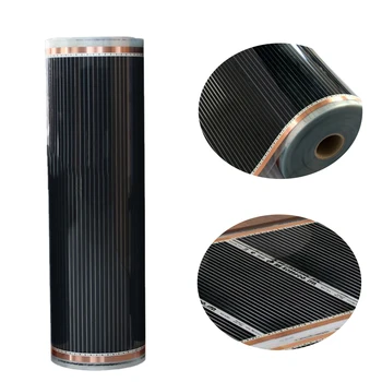 

Infrared Home Warm Foil Mat Black Underfloor Durable Mute Carbon Fiber Parts Heating Film Pads 220W Electrical
