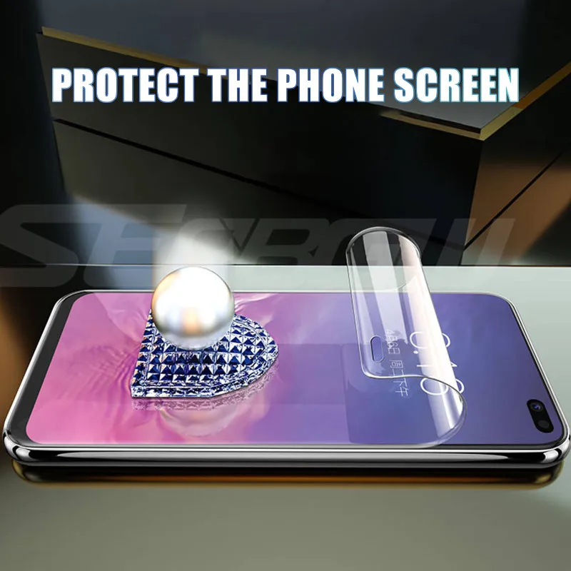 100D полное покрытие протектор экрана мягкая пленка на samsung Galaxy S10 S9 S8 Plus S10e S7 Edge A6 A8 защитная Пленка чехол