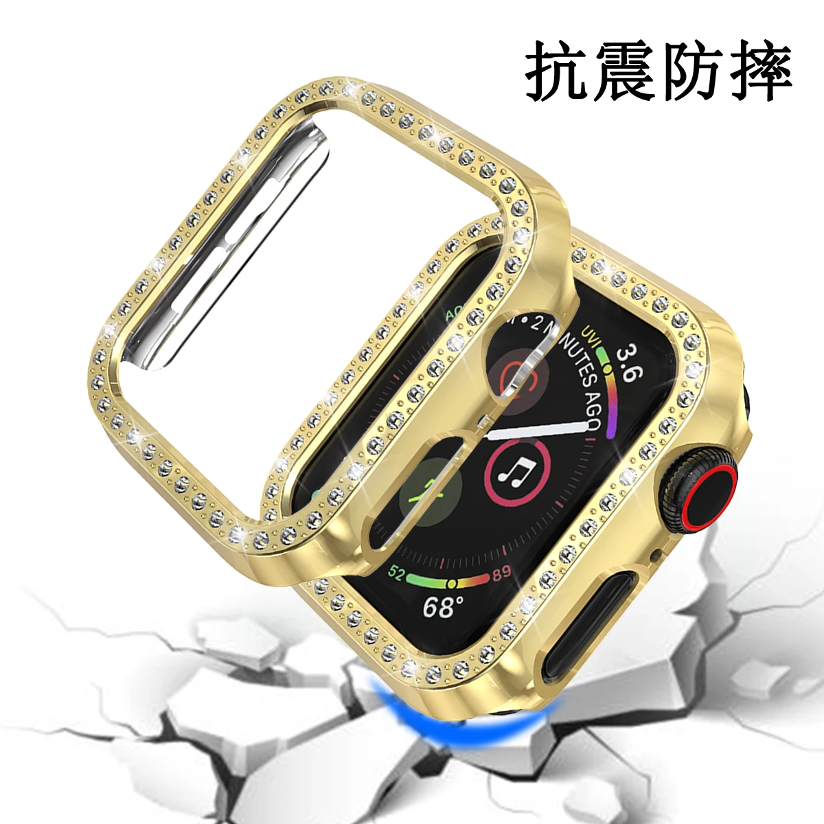 Бампер для Apple Watch, 44 мм, 40 мм, серия 5 шт., Алмазный чехол, тонкий чехол для iWatch 4, защитная крышка, пластиковая рамка, 40, 44 мм