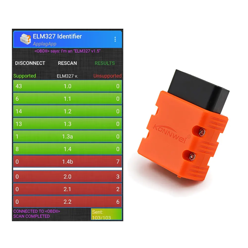 KONNWEI KW902 ELM327 V1.5 Bluetooth чип PIC18f25k80 OBDII считыватель кодов ELM 327 Автосканер rOBD2 диагностический инструмент Android PC icar2