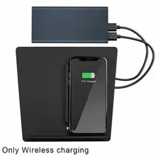 Беспроводное зарядное устройство для двух телефонов, противоскользящее автомобильное крепление для Tesla, модель 3