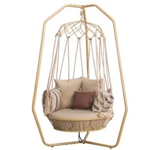 Простое Современное напольное подвесное кресло-качалка, домашняя колыбель, кресло-качалка для балкона, железное кресло-качалка для взрослых, металлическая подвесная кресло от 3 лет