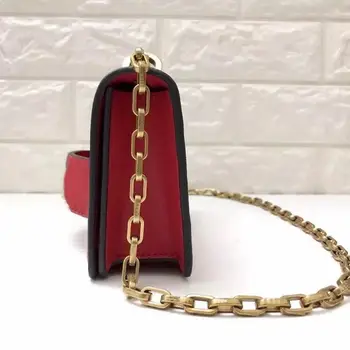 

2020 Cheap women crossbody shoulder bag metal chain ladies real leather messenger bags latest fashion boutique flip-over handbag