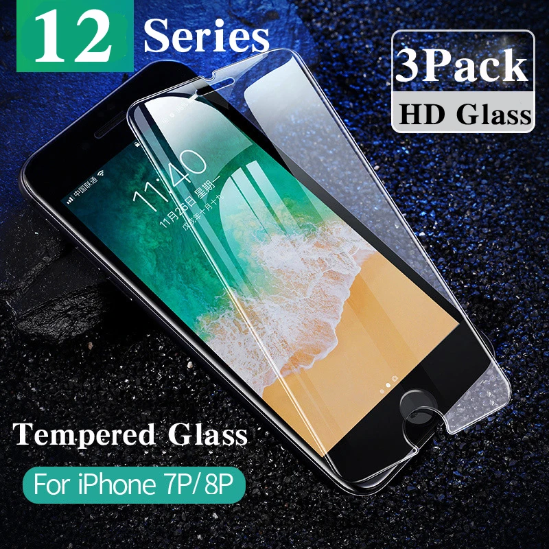 

3pack Protective Glass For Apple Iphone 12pro Max 12 Pro 8 7 6 6s Plus Case ScreenProtector 9H Film Iphone12 Iphone8 Accessories