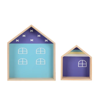 

1Set Kids Room Decoration Wooden Shelf for Kids Room Nursery Decoration Wall Wood Shelf for Children Boy Girl Room Wall Decor Sh