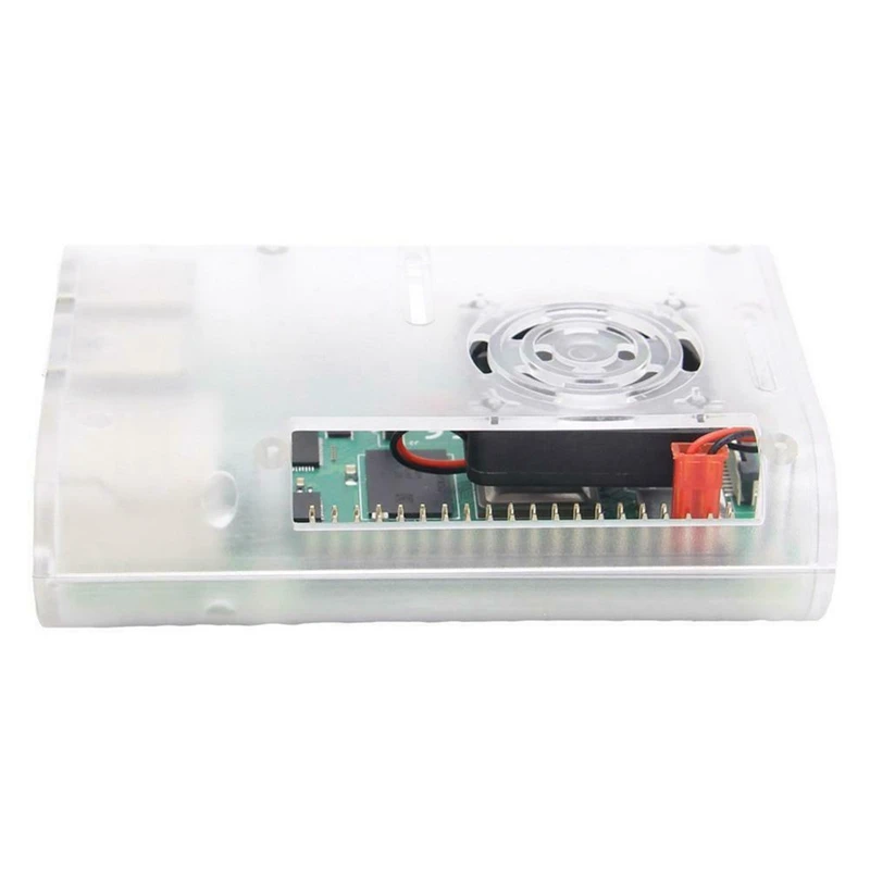 ABS чехол для Raspberry Pi 4 Модель B защитный корпус Поддержка вентилятора охлаждения DC 5V