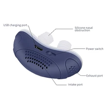 Мини-прибор для сна, перезаряжаемый мягкий силиконовый штекер для носа, электрическое устройство, забота о здоровье, дыхание, апноэ воздуха, эргономичная пробка для храпа