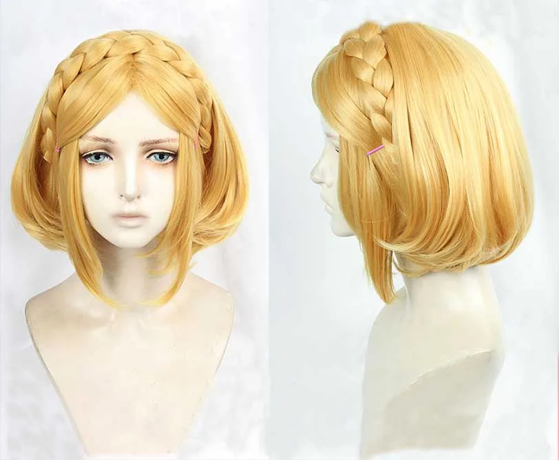 

Anime The Legend of Zelda: Breath of the Wild Princess Zelda Cosplay Short Hair Wig