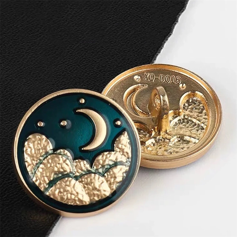 20mm Decorative Buttons for Clothing DIY Sewing Supplies Embellishments for Clothing Moon Sun Design Sewing Buttons for Clothes