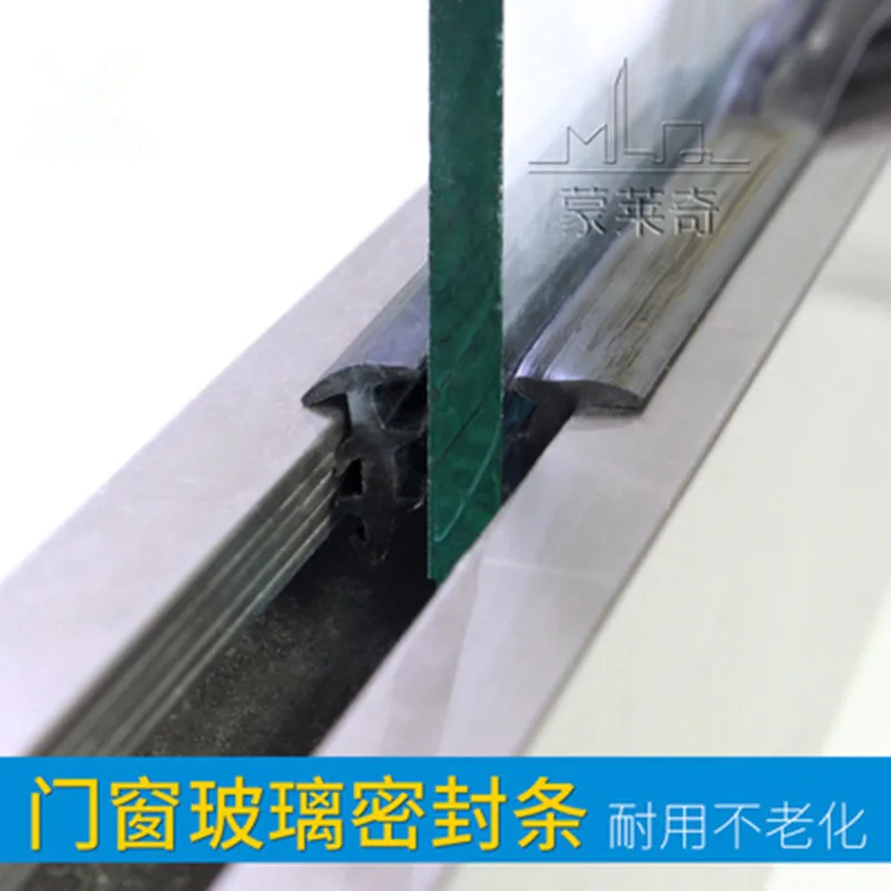 de aluminio fixo tira vidro portas janelas tres epdm selo tira 03