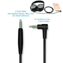 Аудиокабель 2,5 мм до 3,5 мм 1,4 футов/м для наушников Bose Quiet komtom 25 QC25 SoundTrue OE2 OE2i AE2 AE2i