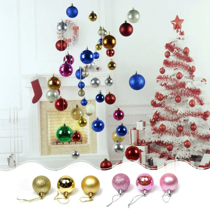 24 Pcs Christmas Ball Ornaments Shatterproof Christmas Decorations Tree Balls for Party Decoration SLC88