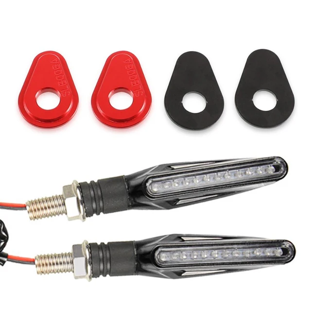 CNC FRONT TURN SIGNAL MOUNT PLATES Motorcycle Turn Signals Indicator Adapter Spacers For Yamaha YZF-R7 Tenere 700 2019 2020 2021 4pcs 1pair