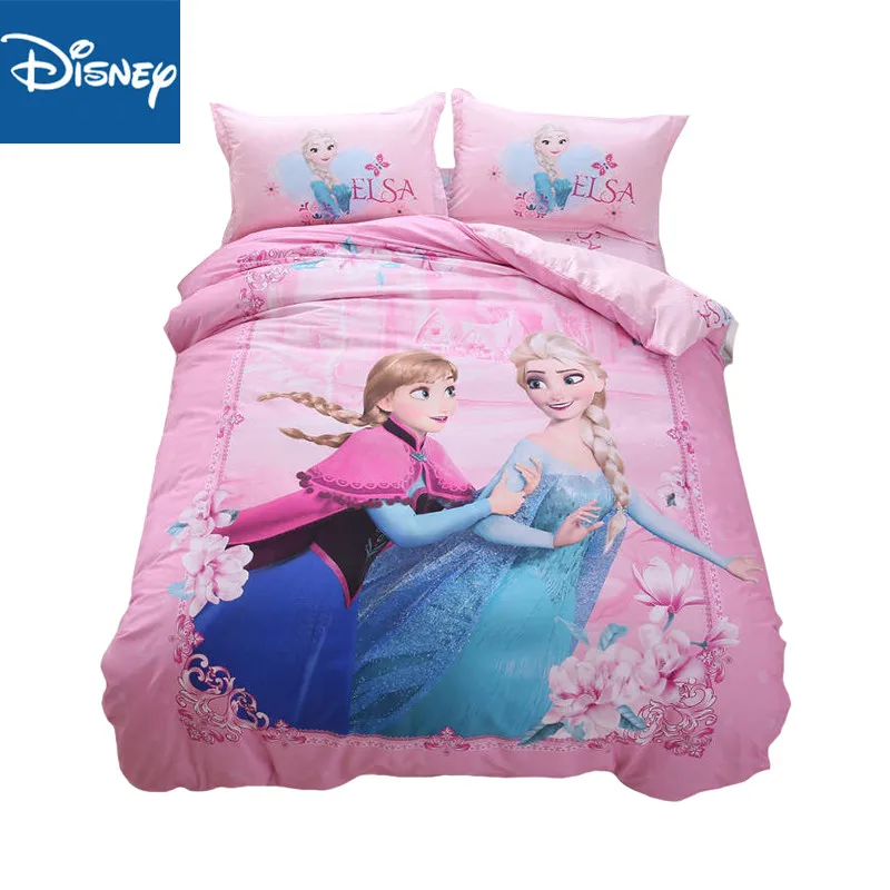 

Twin size frozen bedding set cotton for girls bed decoration queen size quilt covers full bedspread fitted sheet 3-5pcs discount