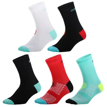 

2020 New Fashion Cycling Socks Outdoor Pro MTB Bicycle Sport Socks Slip Breathable Compression Running Sock Large Size 39-45