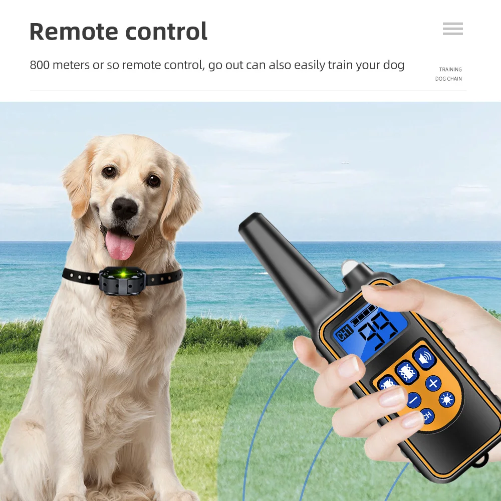 Collier De Dressage Pour Chien Citronnelle Avec Télécommande, 3 Modes- Pulvérisation/Vibrations/Bip, Collier Anti Aboiements Pulvérisation Pour Chien, Rechargeable Sûr Sans Choc Electrique