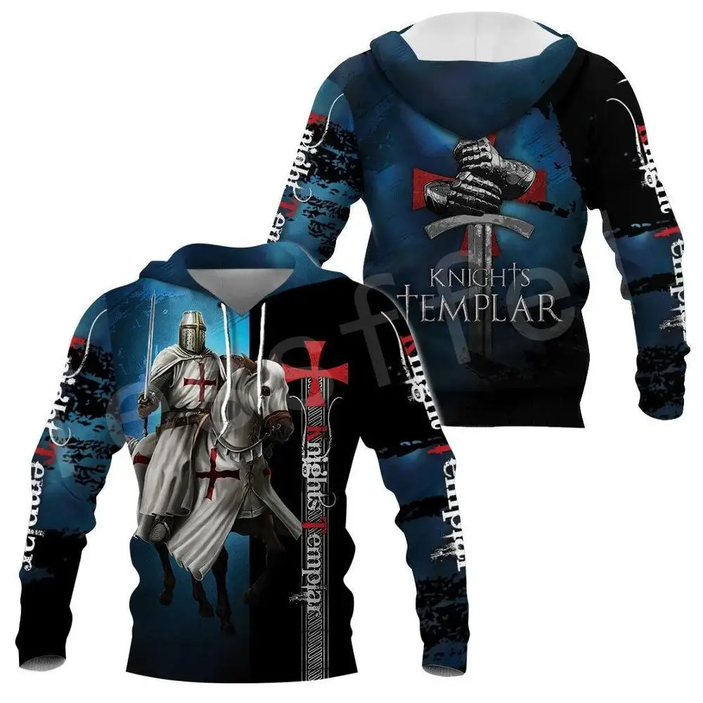 

Knight Templar hoodies women for men Pullover Streetwear Fashion 3D Printed Zip Hoodies Sweatshirts Jacket Cosplay costumes
