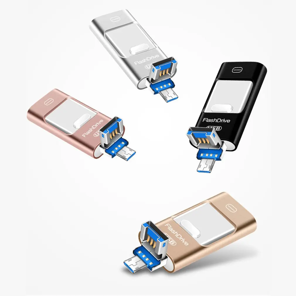 Android применимый телефон USB флэш-накопитель двойная головка 3 в 1 три использования OTG USB 32G/64G/128G/256G