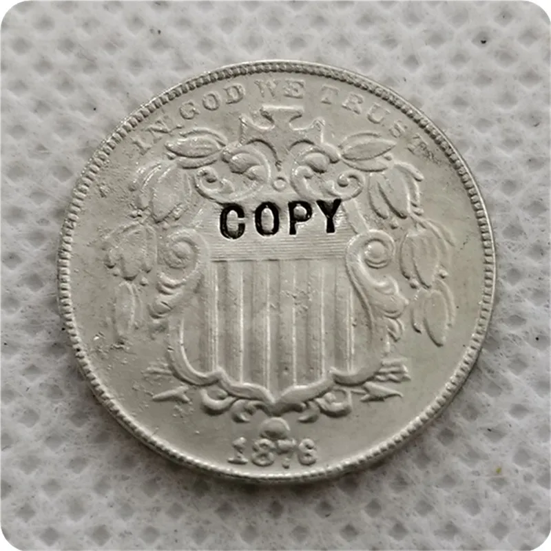 США 1868-1883 монета с гербом копии монет - Цвет: 1876