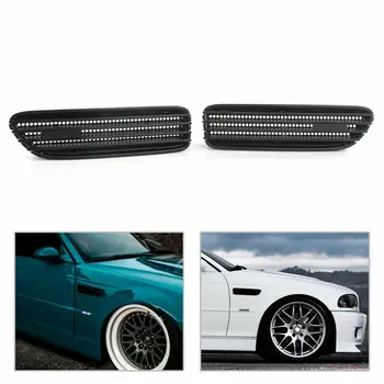 

Black Kidney Grille Decor 2pcs Replacement Side Matte Black For BMW M3 E46 2001-2006 Exterior Decal