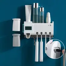 Практичный Антибактериальный УФ-светильник, диспенсер для зубной пасты, стерилизатор для ванной, держатель для зубной щетки, очиститель