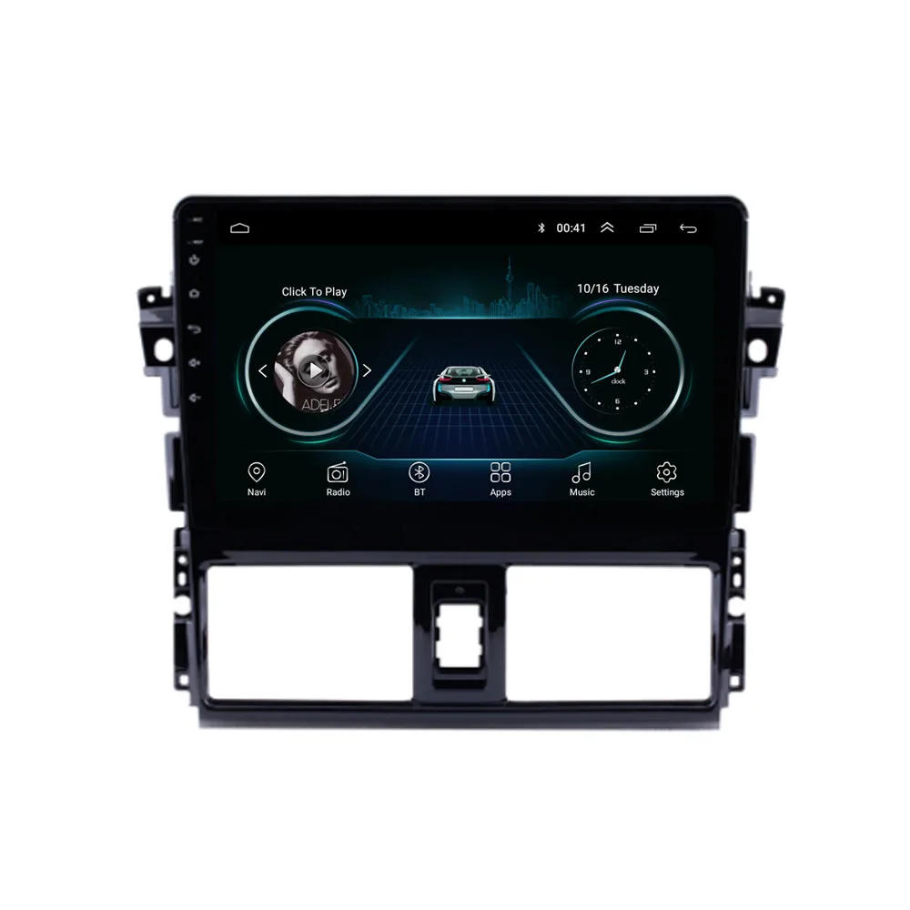 

10.1” quad core Android 8.1 Fit TOYOTA VIOS YARIS 2013 2014 2015 2016 Multimedia Stereo Car DVD Player Navigation GPS Radio