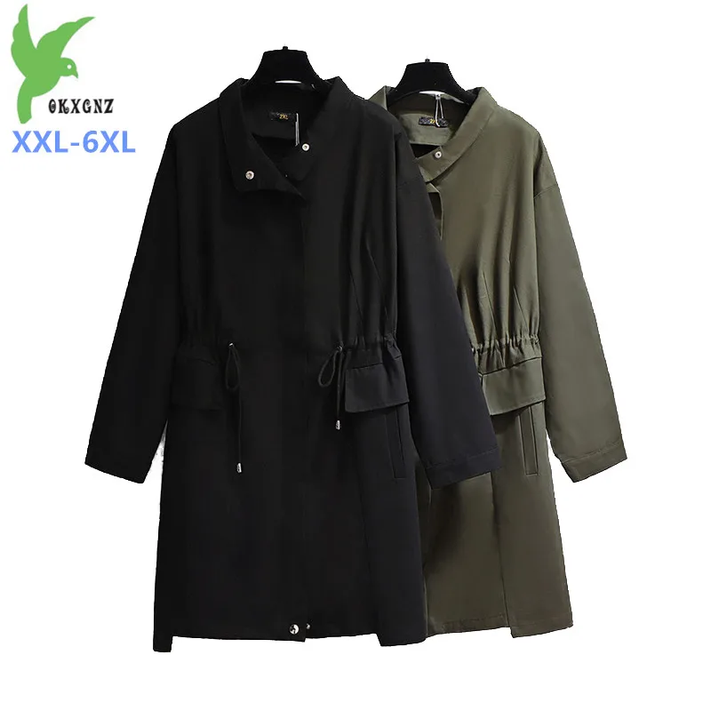 Тренчкот женский оверсайз ветровка средней длины Повседневный хлопковый модель