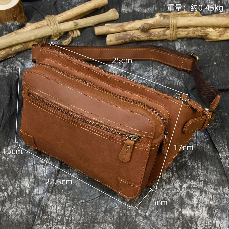 Leather Bum Bag Dark Brown Echuca