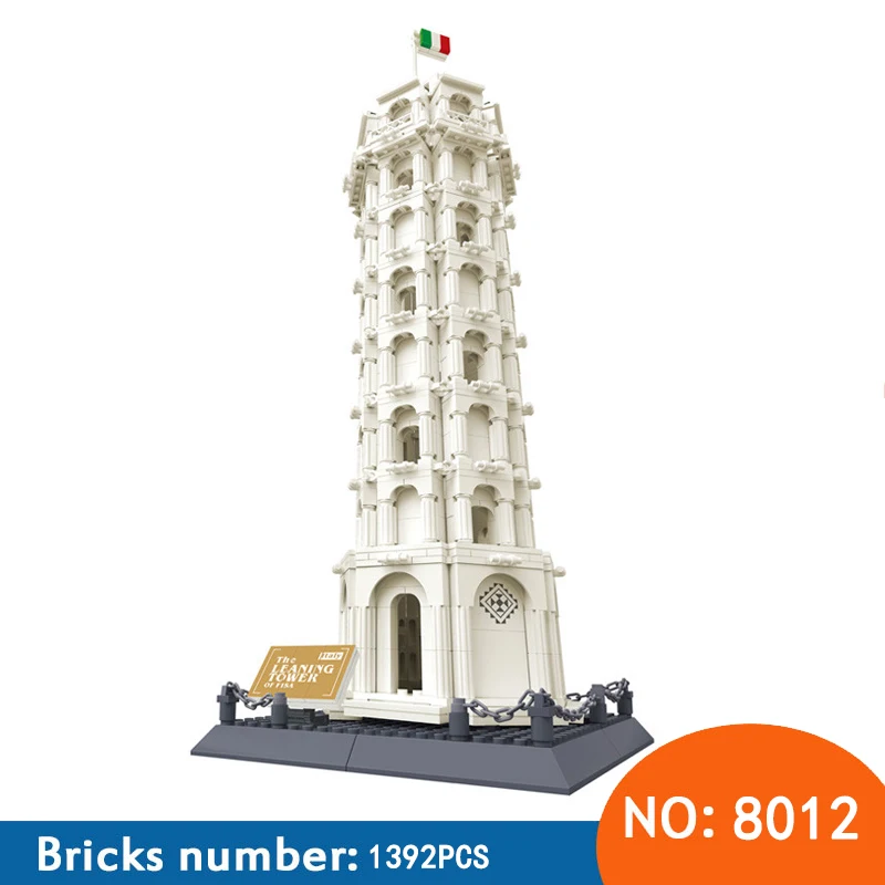 

Wange 8012 Pisa Leaning Tower Building Block Structure Building Blocks Kids Educational Toy Wange Block Gift Toys For Children