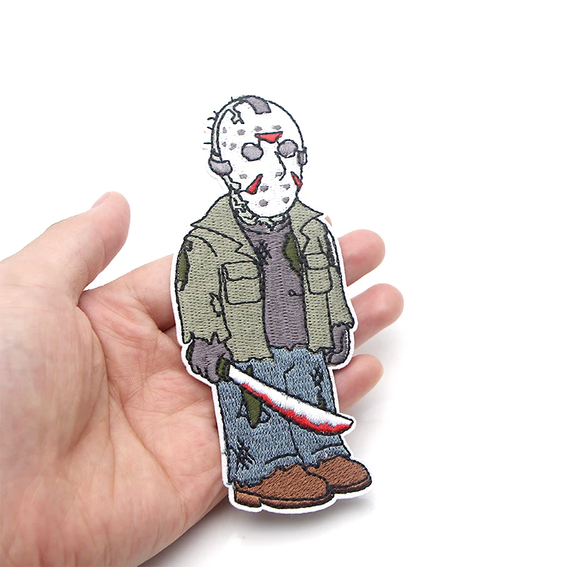 

Friday the 13th Horror Sticker for Clothing Applications Patches on Clothes Iron Embroidered Patch for Backpack Handbag Badge