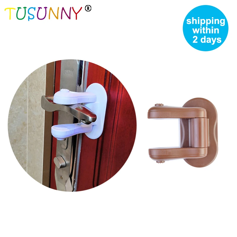 TUSUNNY 1PC Door Lever Lock,Baby Proofing Door handle Lock,Childproofing Door Knob Lock Easy to Install child protection lock