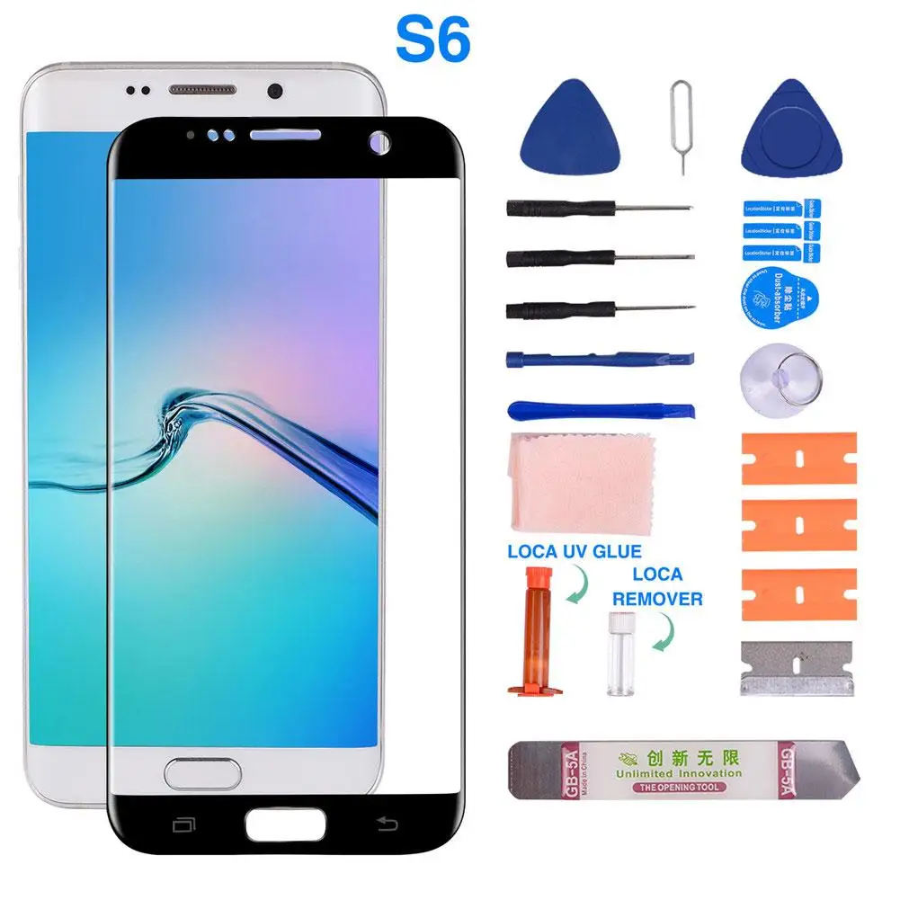 Carprie Защитная крышка для объектива, совместимая с samsung Galaxy S8, передняя стеклянная Защитная линза, запасной комплект для ремонта+ УФ клей 19Sep12