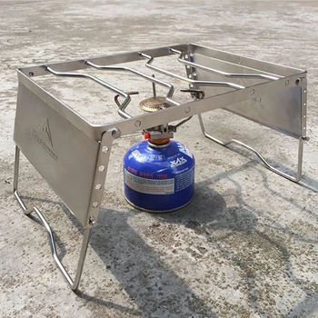 

Camping Grill with Windproof Boards Folding BBQ Grill Rack with Storage Bag for Camping Hiking Travel Picnic